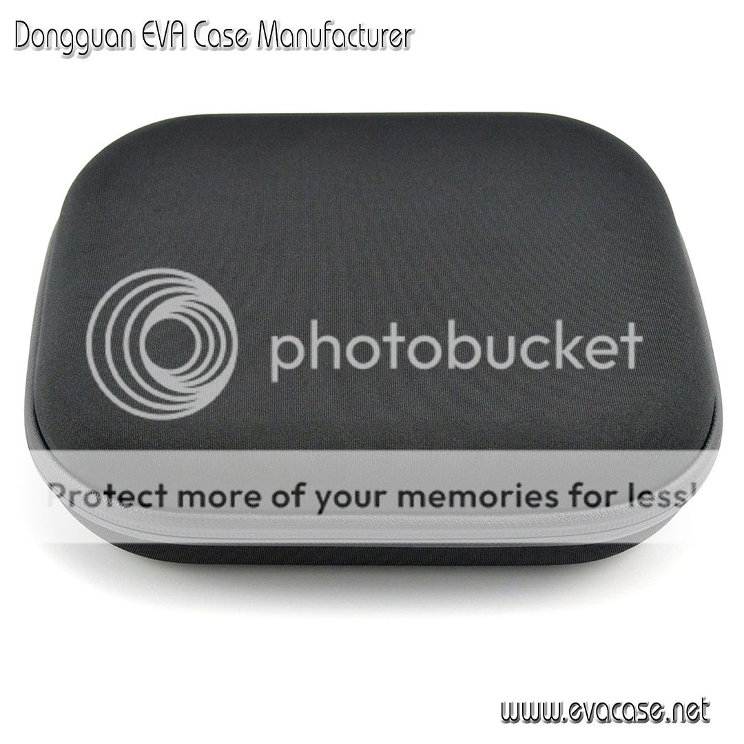 Molded over ear headphone case smooth Nylon with orange velvet lining